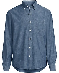 Lands' End Men's Long Sleeve Chambray Shirt