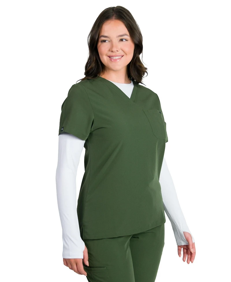 Medgear Camilla Women's Slim Scrubs Top with One Pocket