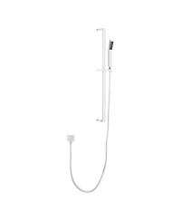 Rainsken Handheld Shower with 28-Inch Slide Bar and 59-Inch Hose,White