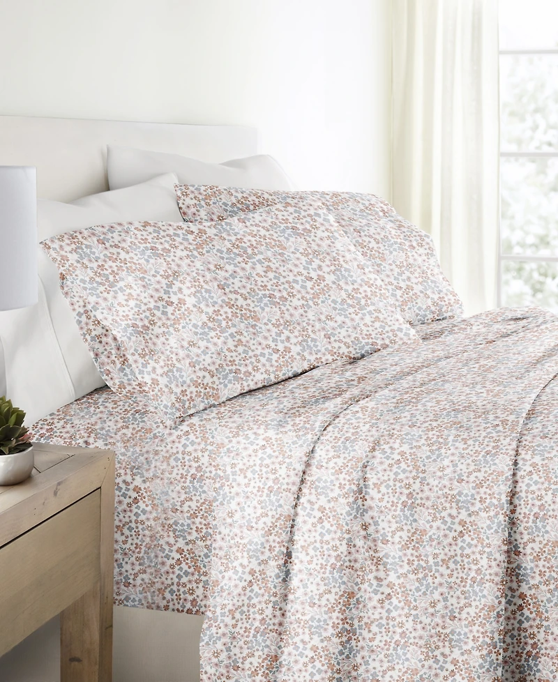 ienjoy Home Long Staple 300-Thread Count Cotton Pattern -Pc. Sheet Set