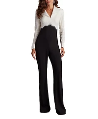 Tadashi Shoji Women's Deacon Collar Jumpsuit