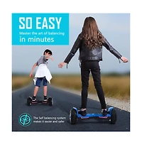Warrior 8.5" All-Terrain Electric Balance Scooter-42V, 1.5A, 50Hz/60Hz, Music Speakers, Colorful Led Lights | Valentine's Day Gift for Teens, Fam