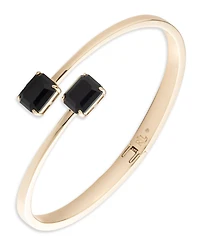 Lauren Ralph Lauren Glass Stone Gold-Tone Jet Bypass Cuff Bracelet