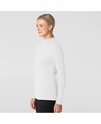 Wink Layers Women's Long Sleeve Mock Neck Silky Tee