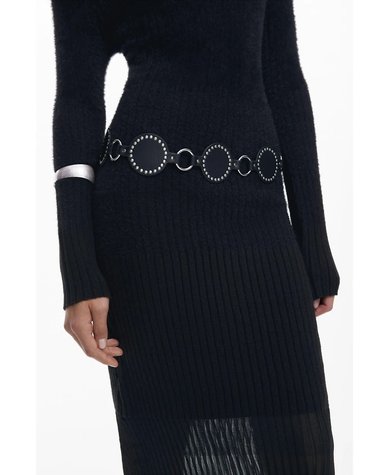 Desigual Women's Sheer fur dress
