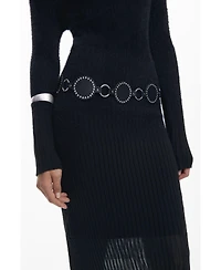 Desigual Women's Sheer fur dress