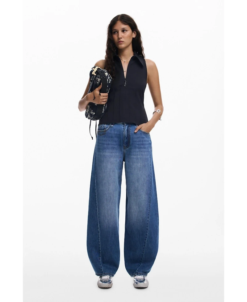 Desigual Women's Baggy jeans with seams