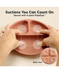 KeaBabies 3-Pack Prep Suction Plates for Baby, 100% Silicone Toddler Plates, Bpa-Free Divided Baby with