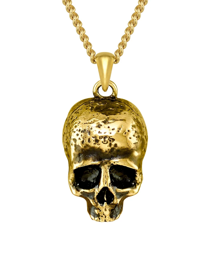 Vincero Men's Memento Mori Pendant Necklace in Gold-Tone Stainless Steel
