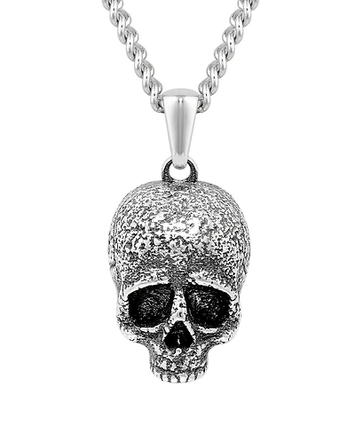 Vincero Men's Memento Mori Skull Pendant in Sterling Silver with 20" Chain