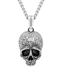 Vincero Men's Memento Mori Skull Pendant in Sterling Silver with 20" Chain