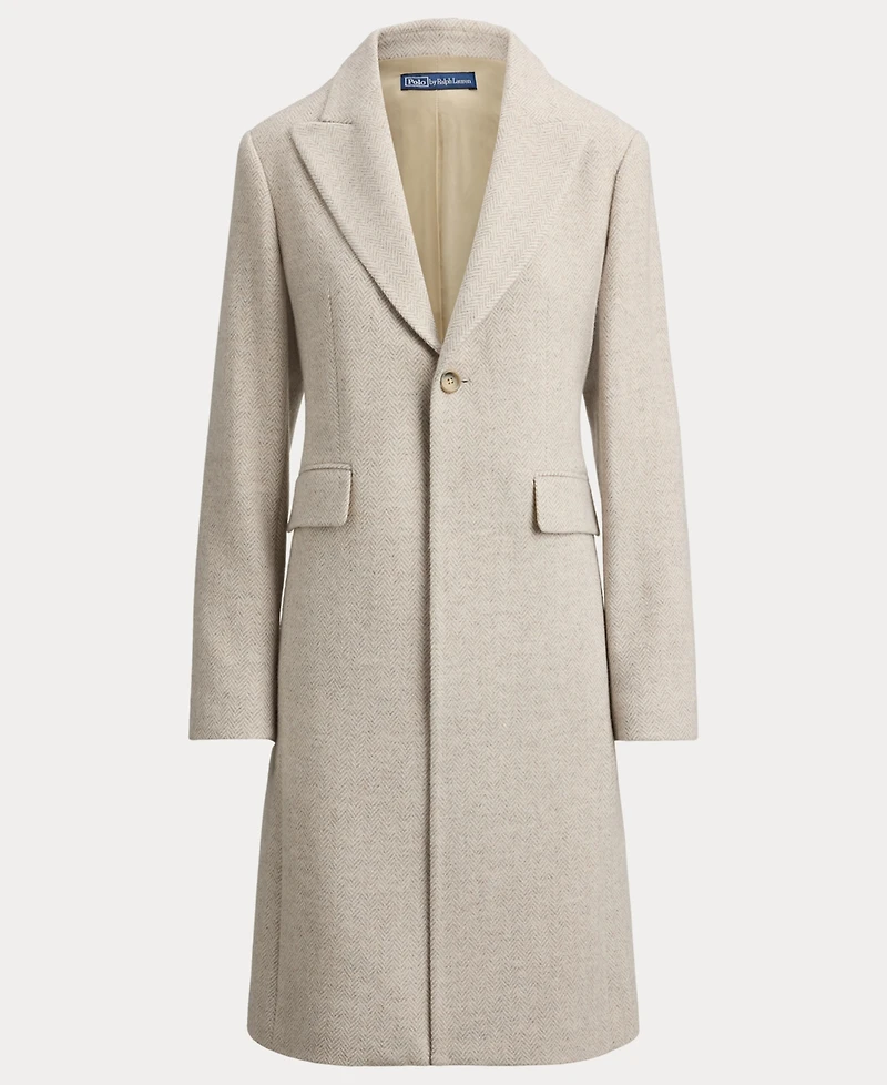 Polo Ralph Lauren Women's Herringbone Peak Lapel Coat