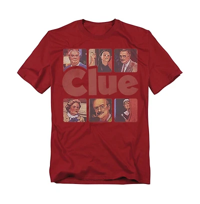 Logovision Men's Clue Characters from 1986 T Shirt