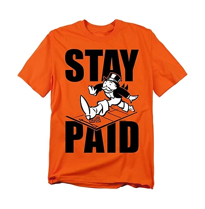 Logovision Men's Monopoly Pass Go, Stay Paid T Shirt