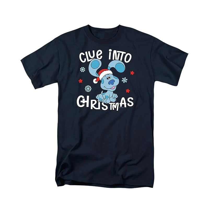 Logovision Men's Blue's Clues & You! Blue Christmas T Shirt