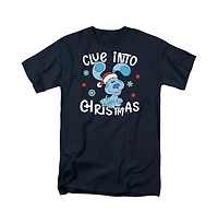 Logovision Men's Blue's Clues & You! Blue Christmas T Shirt