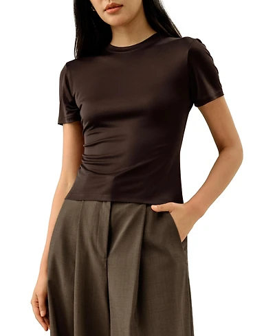 Lilysilk Women's Slim Fitted Silk Jersey Tee