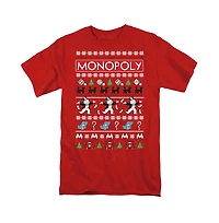 Logovision Men's Monopoly Icons Ugly Christmas Sweater T Shirt