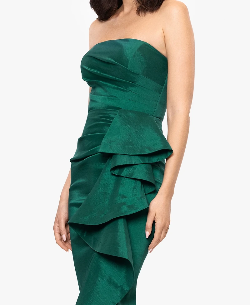 Betsy & Adam Women's Long Stretch Strapless Gown