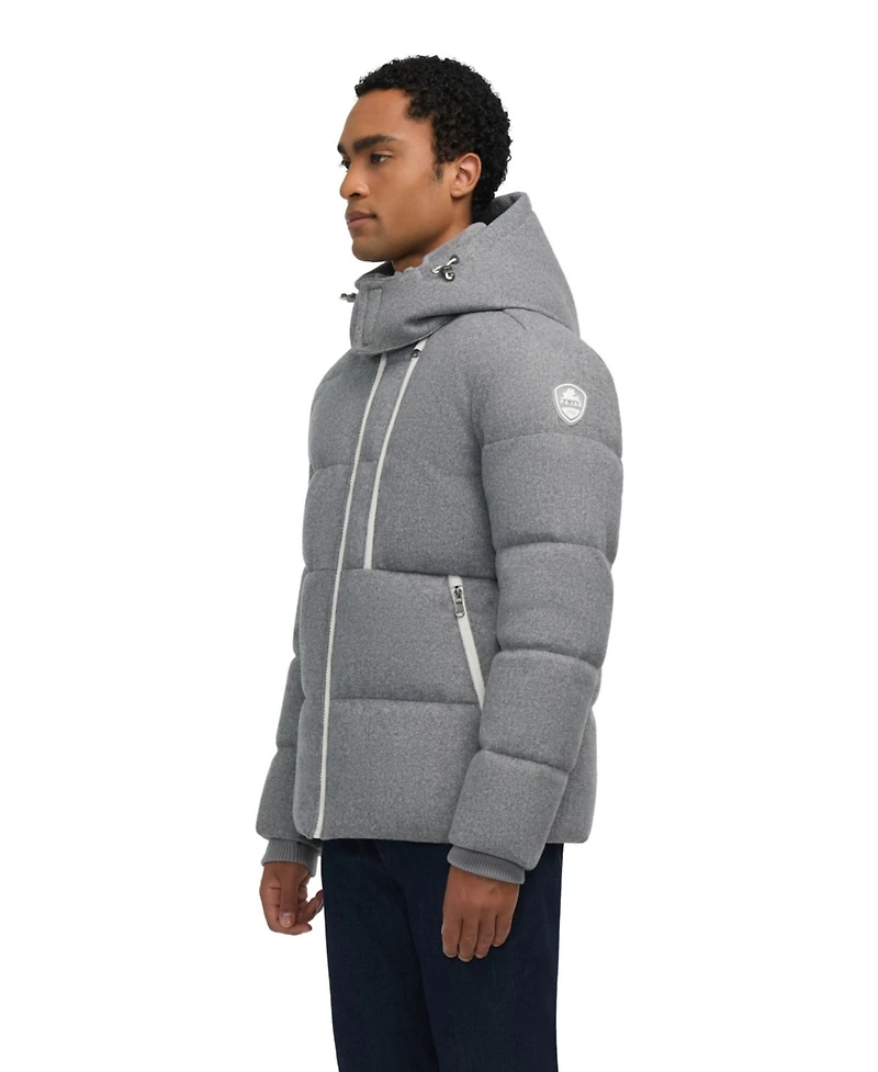 Pajar Men's Kepler Wool-Like Puffer with Removable Hood