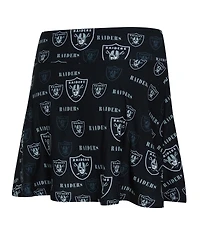Concepts Sport Women's Black Las Vegas Raiders Mosaic Allover Print Skort