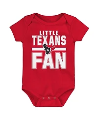 Outerstuff Newborn 3-Piece Houston Texans Little Tike Bodysuit Set