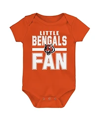 Outerstuff Newborn 3-Piece Cincinnati Bengals Little Tike Bodysuit Set