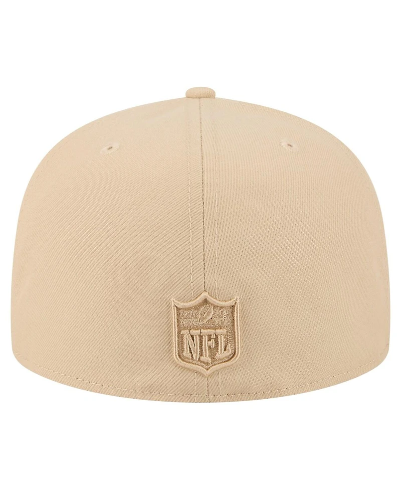 New Era Men's Light Beige Orleans Saints Color Pack A-Frame 59FIFTY Fitted Hat