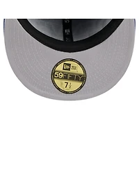 New Era Men's Royal Denver Broncos Throwback Oversized 59FIFTY Fitted Hat