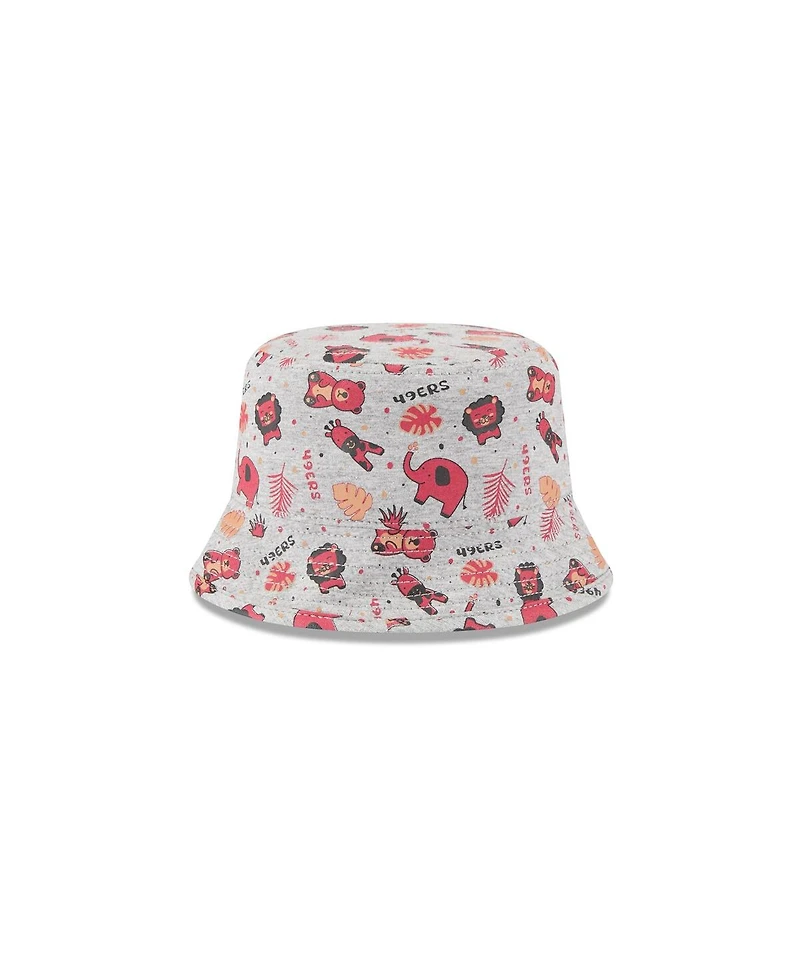 New Era Baby Boys and Girls Gray San Francisco 49ers Animal Bucket Hat