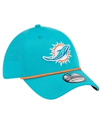 New Era Men's Aqua Miami Dolphins Perforated 39THIRTY Flex Hat