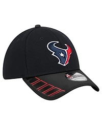 New Era Men's Navy Houston Texans Visor Hit 39THIRTY Flex Hat