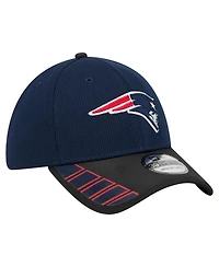 New Era Men's Navy England Patriots Visor Hit 39THIRTY Flex Hat