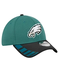 New Era Men's Midnight Green Philadelphia Eagles Visor Hit 39THIRTY Flex Hat