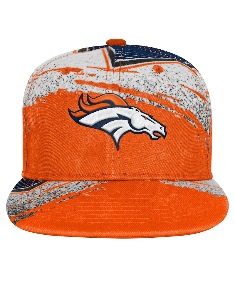 Outerstuff Big Boys and Girls Orange Denver Broncos Make Noise Adjustable Hat