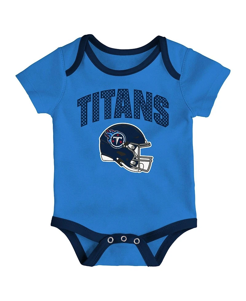 Outerstuff Baby Boys and Girls 3-Piece Tennessee Titans All Day Play Bodysuit Set