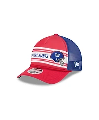 New Era Men's Red New York Giants Linear A-Frame 9FORTY Adjustable Hat