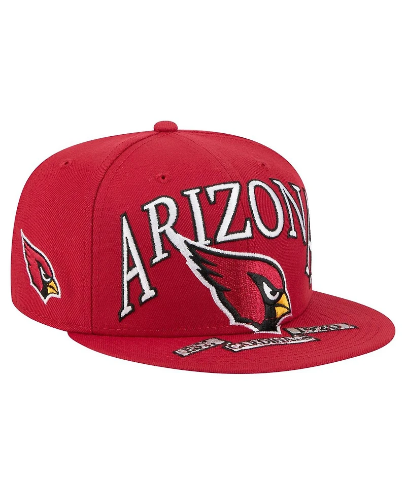 New Era Men's Cardinal Arizona Cardinals Oversized 59FIFTY Fitted Hat