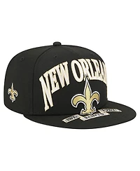 New Era Men's Black Orleans Saints Oversized 59FIFTY Fitted Hat