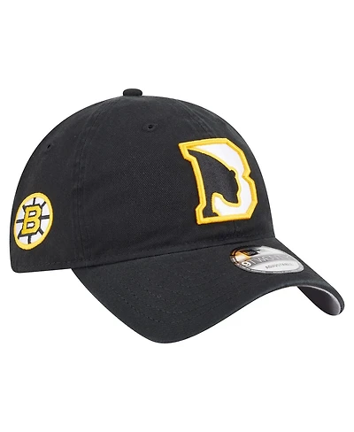 New Era Men's Black Boston Bruins Deceptor 9TWENTY Adjustable Hat