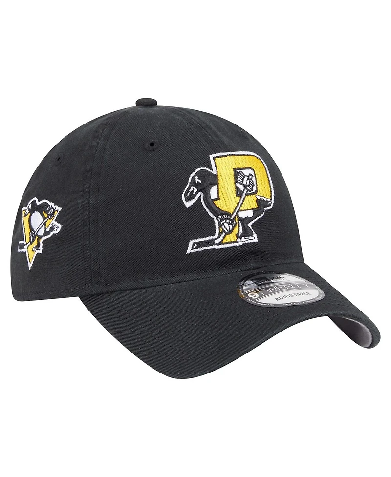 New Era Men's Black Pittsburgh Penguins Deceptor 9TWENTY Adjustable Hat