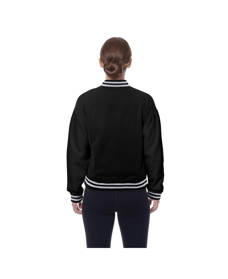 New Era Women's Black Indianapolis Colts Throwback Fleece Full-Snap Jacket