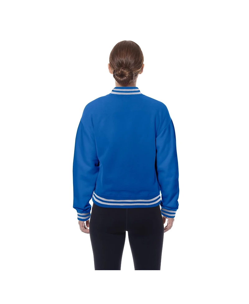 New Era Women's Royal Seattle Seahawks Throwback Fleece Full-Snap Jacket