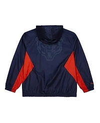 Mitchell Ness Men's Navy Chicago Bears Logo Playmaker Full-Zip Windbreaker Jacket