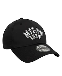 New Era Men's Black Ac Milan Recycled Rubber 39THIRTY Fitted Hat