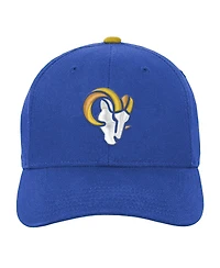Outerstuff Big Boys and Girls Royal Los Angeles Rams Team Pre-Curved Adjustable Hat