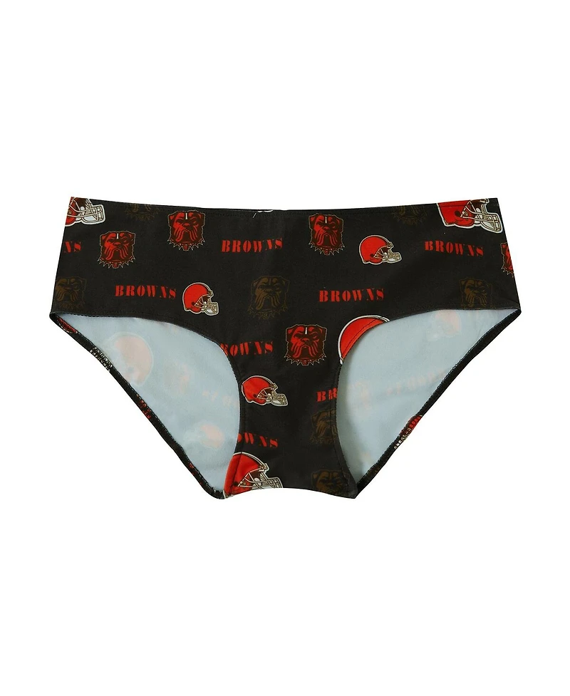 Concepts Sport Women's Brown Cleveland Browns Mosaic Allover Print Knit Panty