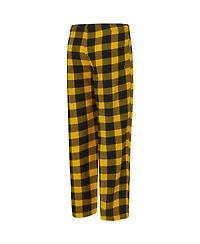 Concepts Sport Women's Black, Gold Pittsburgh Steelers Avondale T-Shirt Pants Flannel Pj Set