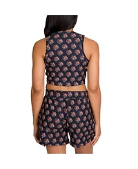 Concepts Sport Women's Cincinnati Bengals Gauge Allover Print Cropped Tank Top Shorts Sleep Set