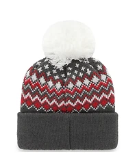 '47 Brand Women's Graphite Tampa Bay Buccaneers Elsa Cuffed with Pom Knit Hat